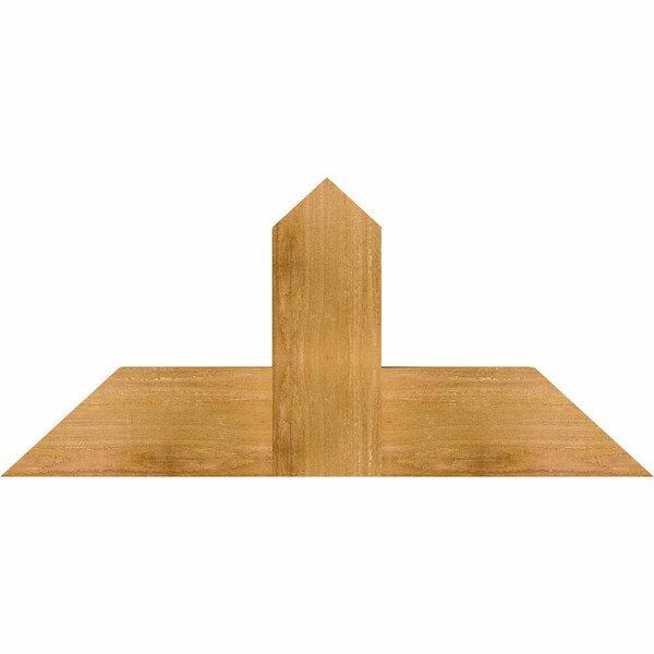 Ekena Millwork Portland Rough Sawn Timber Gable Bracket, Western Red Cedar, 36"W x 16"H x 4"D x 6"F, 11/12 Pitch GBW036X16X0406POR00RWR - main